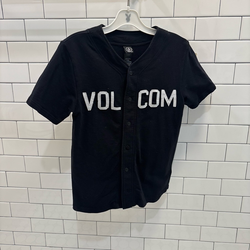 Vintage Volcom Black Button-Up Shirt
